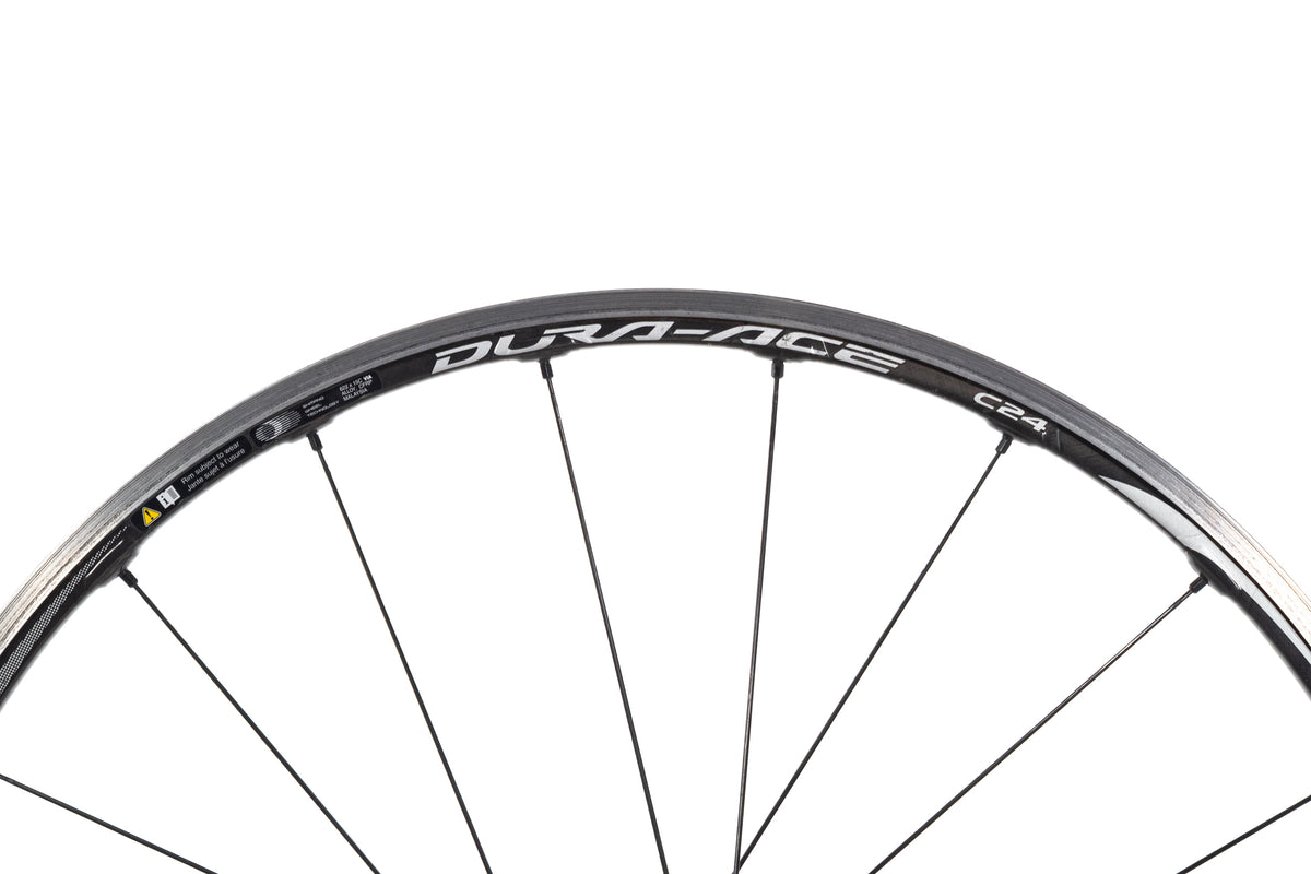 USED Shimano Dura-Ace C24 WH-9000 700C Rear Road Wheel Carbon/Alloy HG 11 speed Rim Brake QR