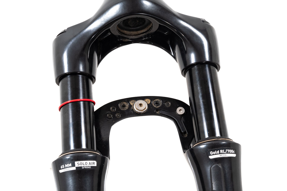 USED Rock Shox Gold RL 700C 65mm Suspension Fork Solo Air Quick Release Post Mount Disc Trekking Black