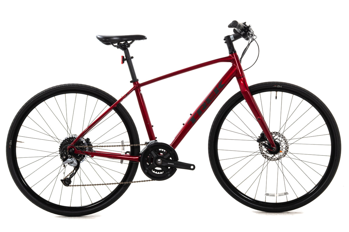 USED Trek FX 3 Medium Hybrid 2x9 Alloy Bike Red Disc Brakes