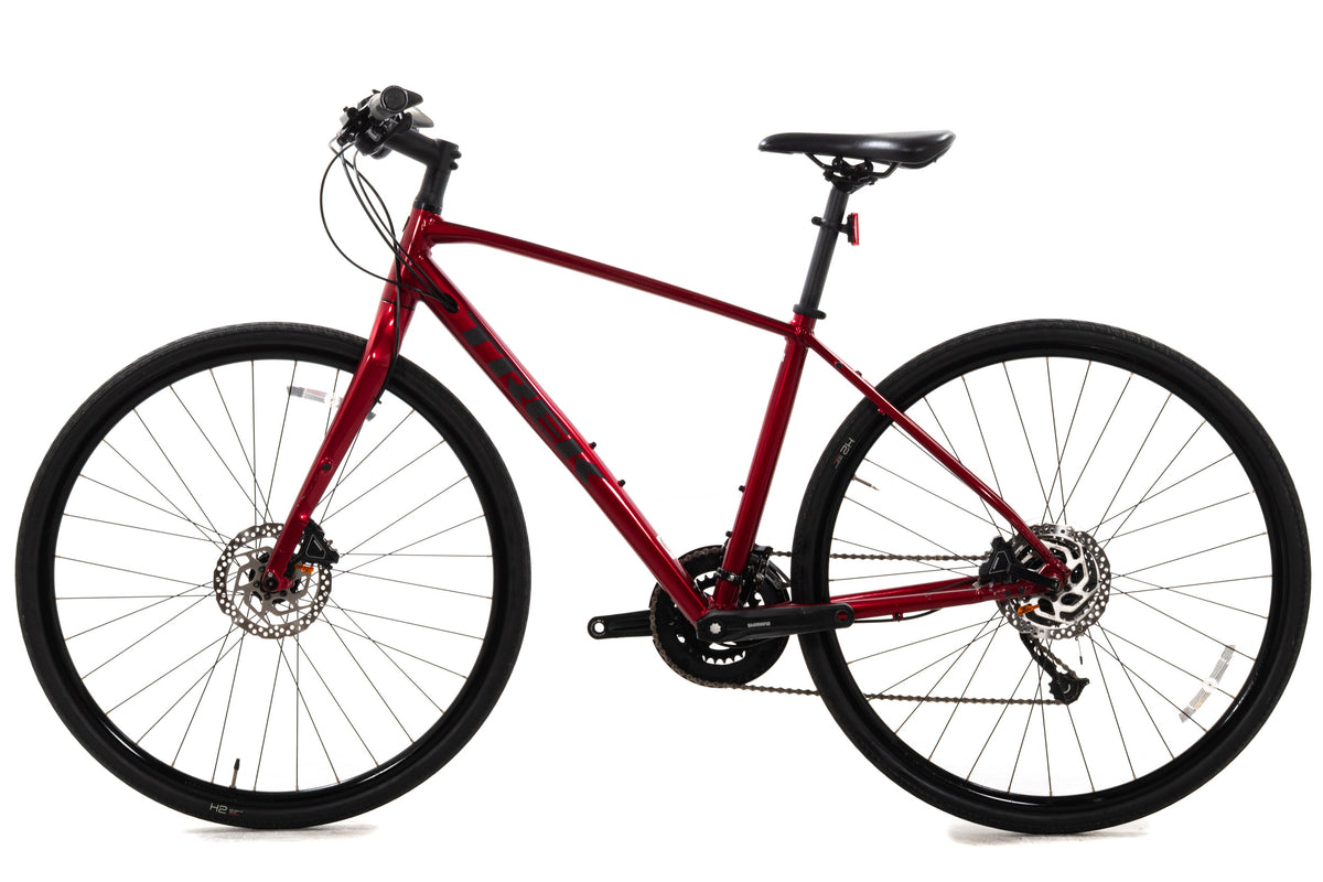 USED Trek FX 3 Medium Hybrid 2x9 Alloy Bike Red Disc Brakes