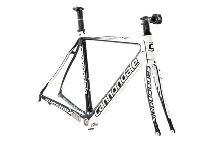 USED 2010 Cannondale SuperSix 52cm Carbon Road Frame Rim Brake Quick Release Black/White