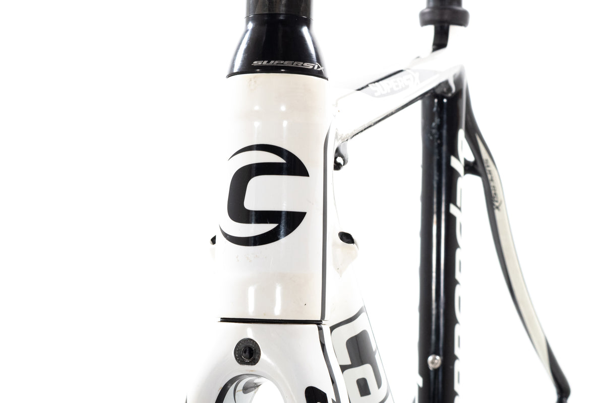 USED 2010 Cannondale SuperSix 52cm Carbon Road Frame Rim Brake Quick Release Black/White