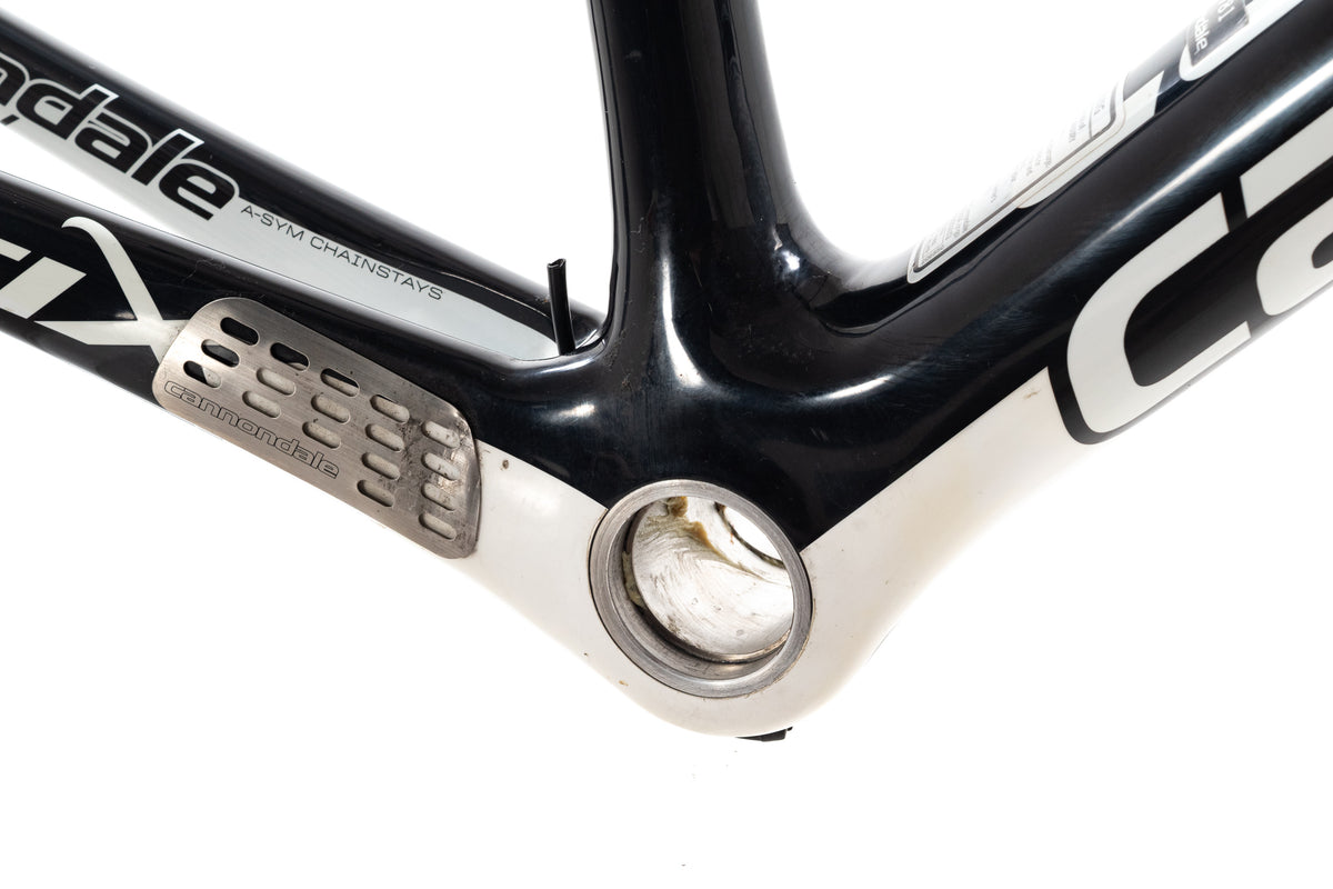 USED 2010 Cannondale SuperSix 52cm Carbon Road Frame Rim Brake Quick Release Black/White