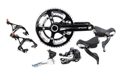 USED Shimano 105 5700 2x10 speed Partial Groupset Shifters, Derailleurs, Brakes