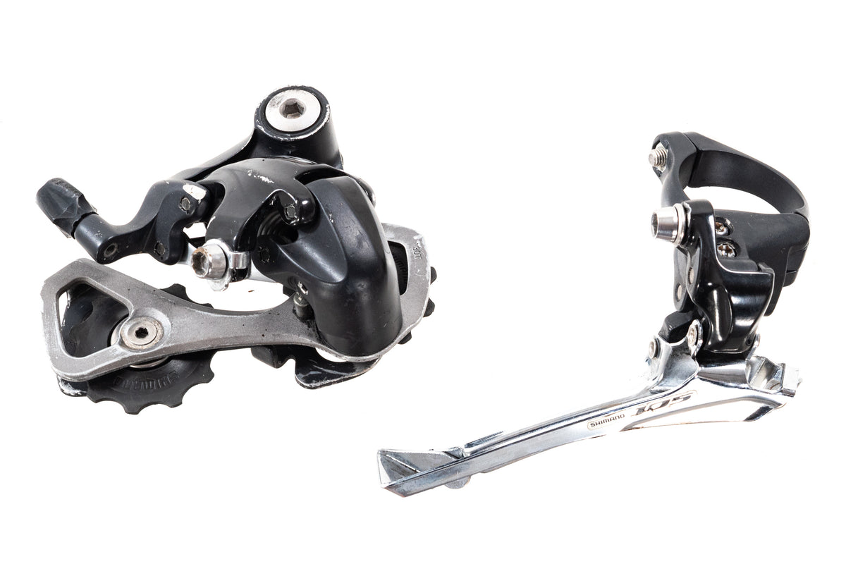 USED Shimano 105 5700 2x10 speed Partial Groupset Shifters, Derailleurs, Brakes