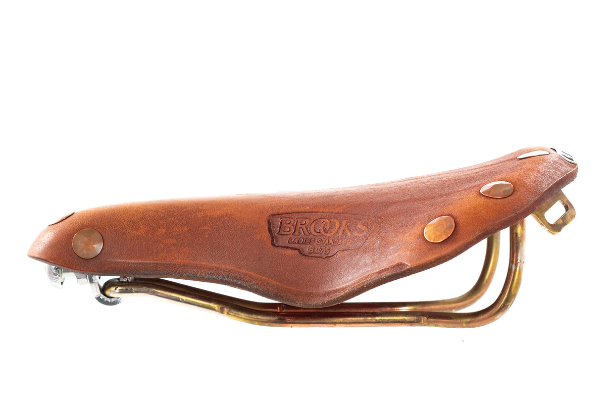 USED Brooks England B17S Special Short Leather Saddle Honey Copper Rails Women's