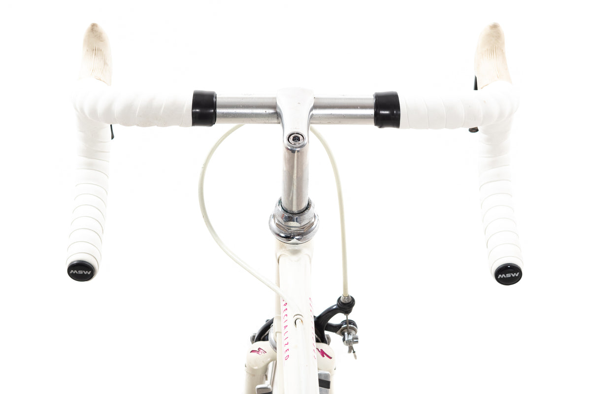 USED Vintage Late 1980's Specialized Allez 56cm Lugged Steel Road Bike Suntour Sprint 9000 2x6 speed White AS IS