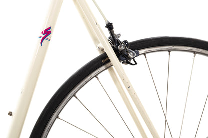 USED Vintage Late 1980's Specialized Allez 56cm Lugged Steel Road Bike Suntour Sprint 9000 2x6 speed White AS IS