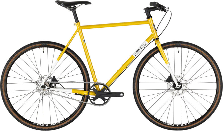 DEMO All-City Super Professional Flat Bar Single Speed Bike - 700c, Steel, Lemon Dab, 55cm, GRADE A - LIKE NEW