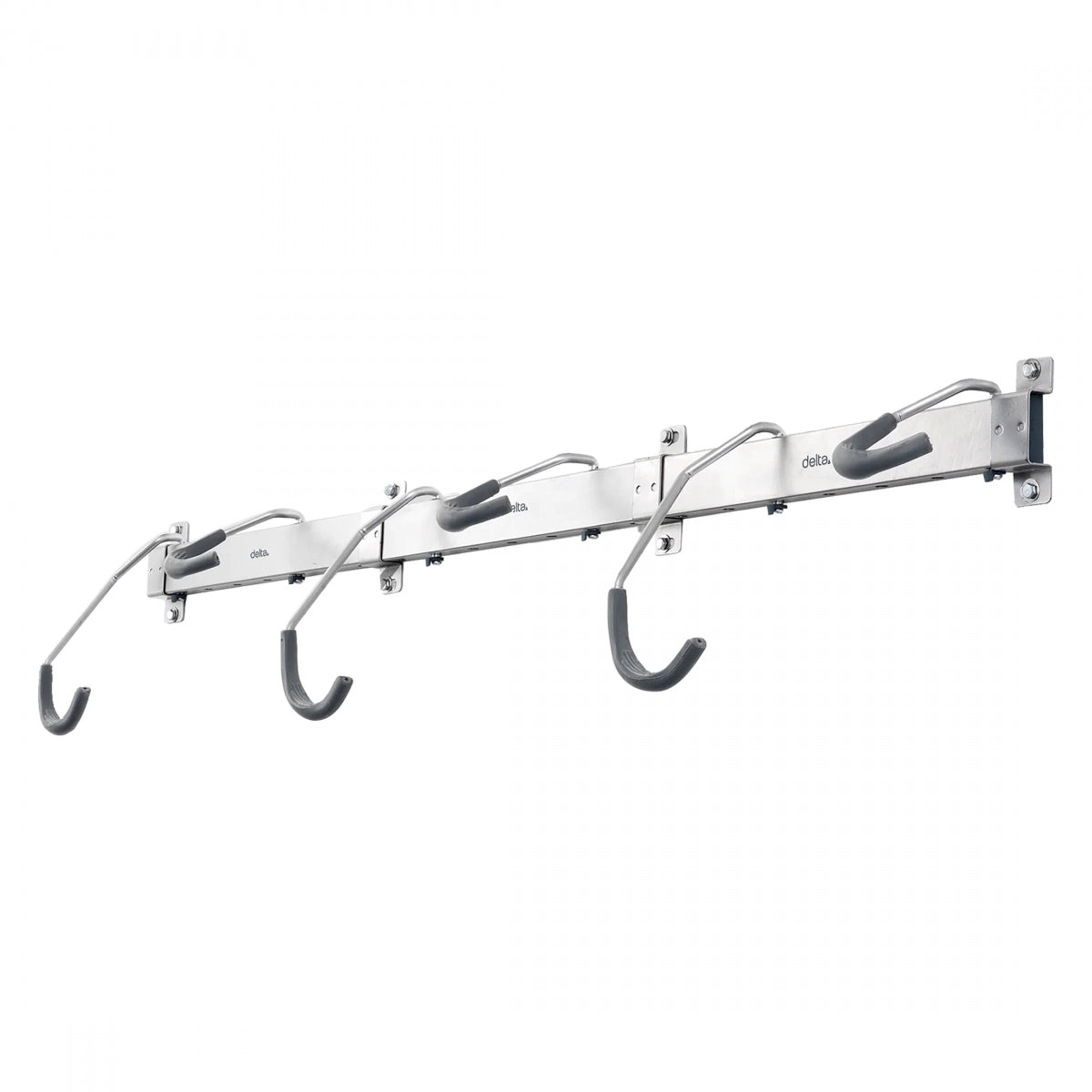 NEW  Delta Heavy Duty Track Rack Wall Mount Bike Rack - 6-Bike, Silver