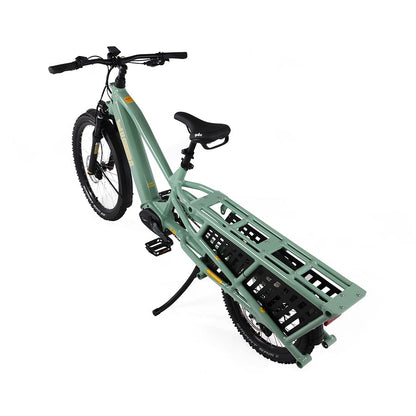 NEW Yuba Spicy Curry Plus Long-Tail Cargo eBike Light Green - Bosch Cargo Line 625Wh - Around the Cycle