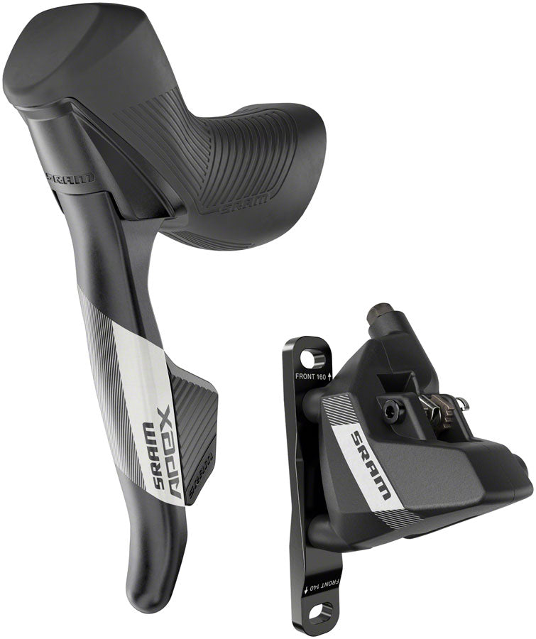 NEW SRAM Apex AXS eTap Shift/Brake Lever and Hydraulic Disc Brake Caliper - Left/Front, 12-Speed, Flat Mount, 20mm Offset, Black, D1 - Around the Cycle