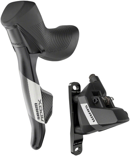 NEW SRAM Apex AXS eTap Shift/Brake Lever and Hydraulic Disc Brake Caliper - Left/Front, 12-Speed, Flat Mount, 20mm Offset, Black, D1 - Around the Cycle