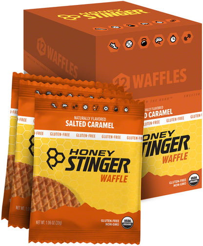 NEW Honey Stinger Gluten Free Organic Waffle - Salted Caramel, Box of 12 - Around the Cycle