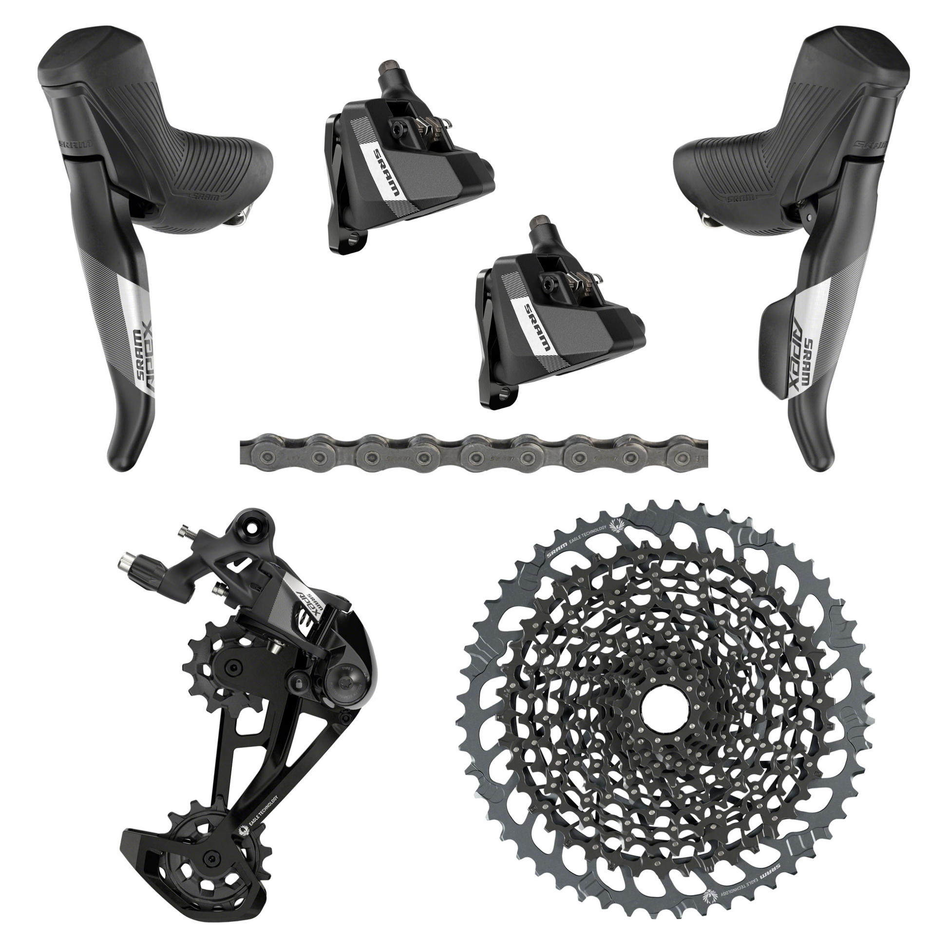 NEW SRAM Apex Eagle HRD Mechanical 1x12 speed Groupset Kit - Gravel, A NEW SRAM Apex Eagle HRD Mechanical 1x12 speed Groupset Kit - Gravel, A
