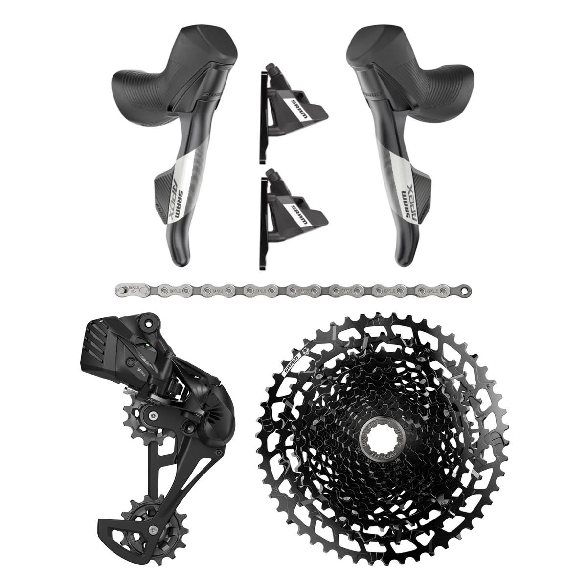 NEW SRAM Apex D1 / S500 Eagle AXS Mullet Groupset Kit, 1x12, Gravel