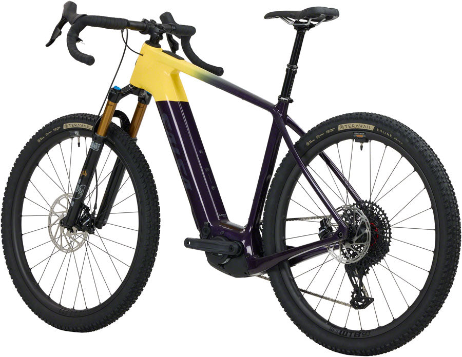 NEW Salsa Tributary C Force XO AXS Transmission SUS Gravel Ebike - 29", Carbon, Amethyst/Yellow - Around the Cycle