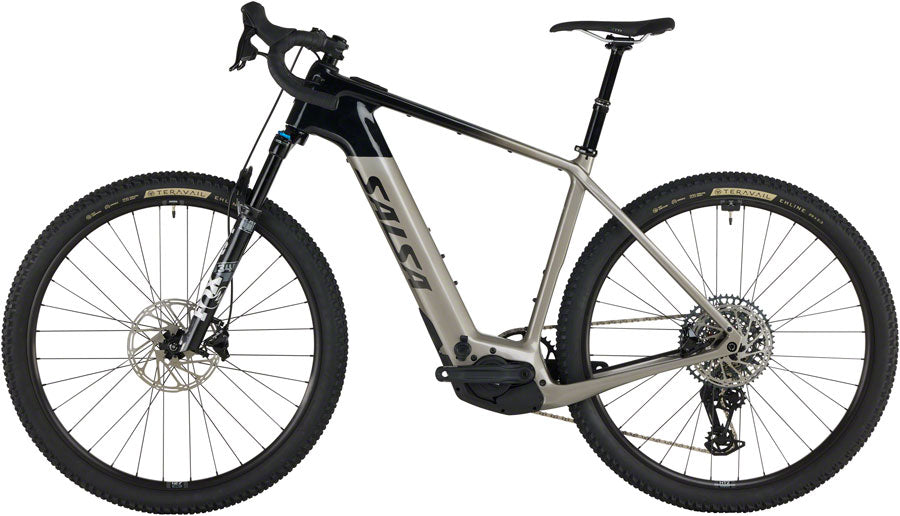 NEW Salsa Tributary C Rival GX AXS Transmission SUS Gravel Ebike - 29", Carbon, Charcoal/Black - Around the Cycle