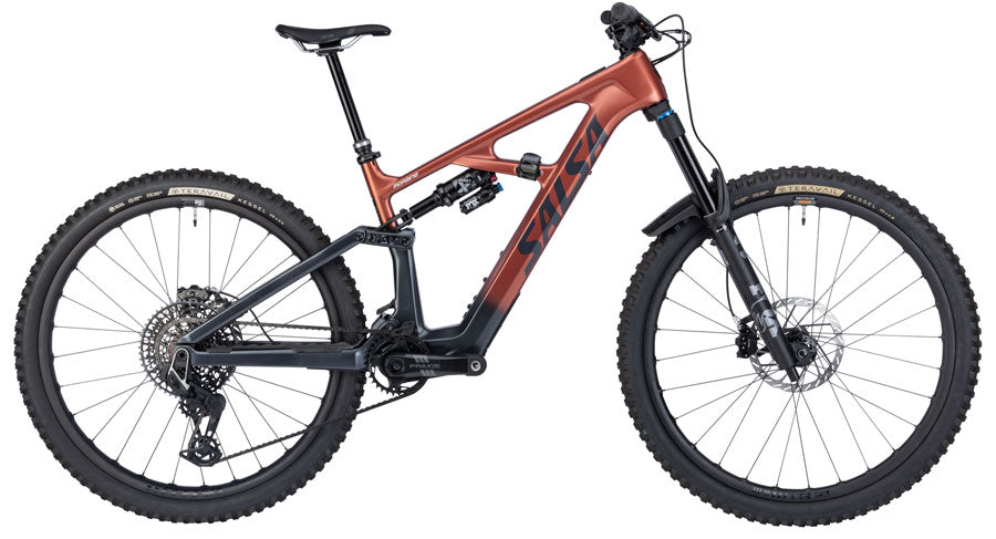 NEW Salsa Moraine C X0 AXS Transmission Mountain Ebike - 29", Carbon, Charcoal / Red Cedar