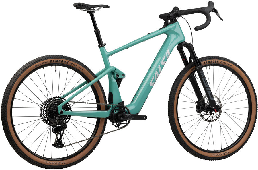 NEW Salsa Wanderosa C Apex Eagle Ebike - 29", Carbon, Sea Green - Around the Cycle