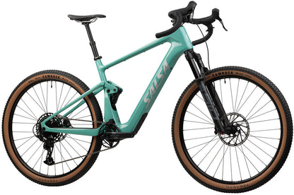 NEW Salsa Wanderosa C Apex Eagle Ebike - 29", Carbon, Sea Green - Around the Cycle