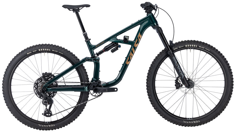 NEW Salsa Blackthorn 145 Eagle 70 Transmission Full Suspension All-Mountain Bike - 29", Aluminum, Black Spruce