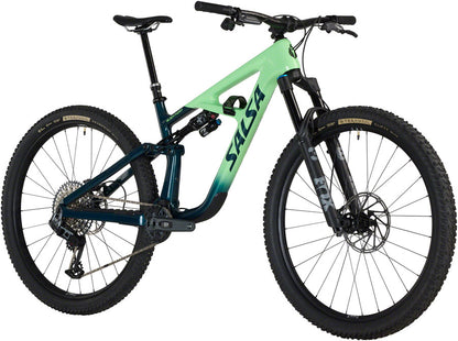 NEW Salsa Blackthorn 125 C GX AXS Transmission Full Suspension Trail Mountain Bike - 29", Carbon, Slate / Citrus - Around the Cycle