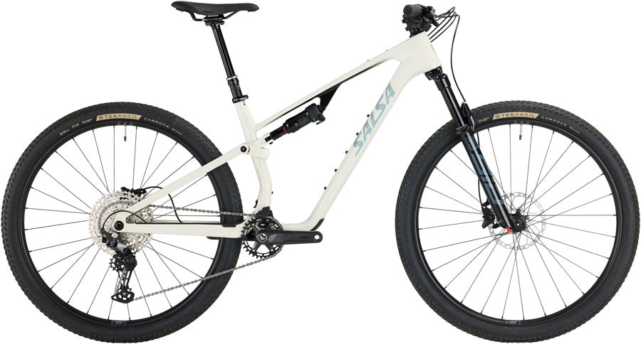 NEW Salsa Spearfish C Deore 12 Full Suspension XC Mountain Bike - 29", Carbon, Bone White - Around the Cycle