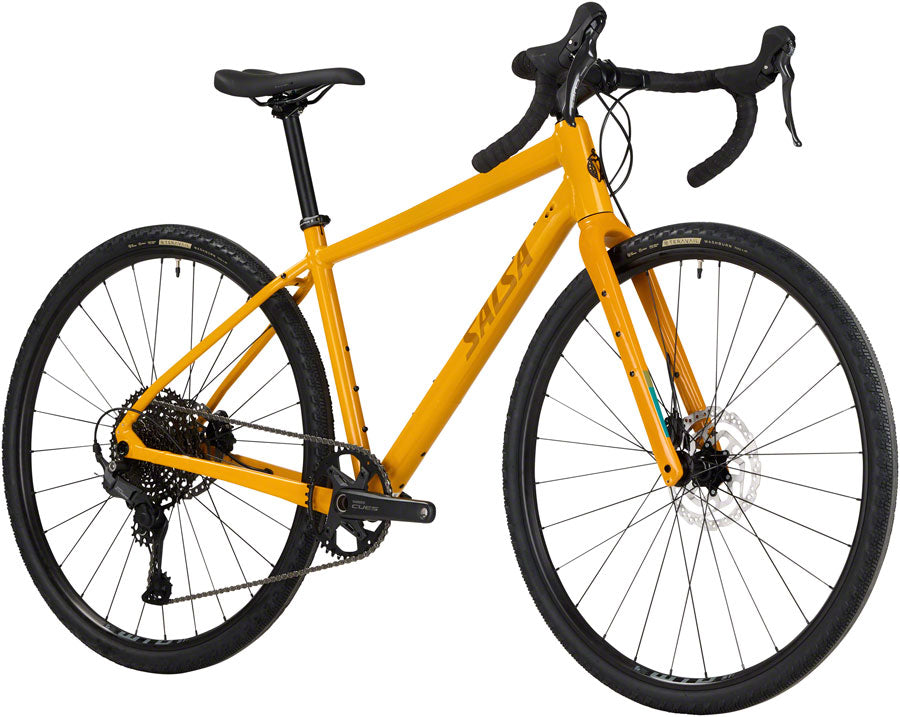 NEW Salsa Journeyer Drop Bar Cues 1x11 Gravel Bike - 700c, Aluminum, Mustard - Around the Cycle