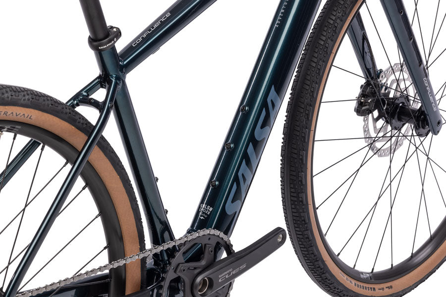 NEW Salsa Confluence Drop Bar Cues 10 Gravel eBike - 700c, Aluminum, Midnight Blue