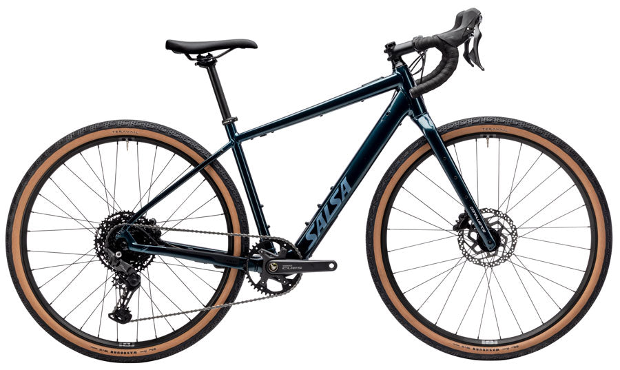 NEW Salsa Confluence Drop Bar Cues 10 Gravel eBike - 700c, Aluminum, Midnight Blue