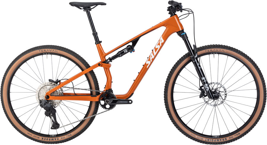 NEW Salsa Spearfish C Deore Di2 Full Suspension XC Mountain Bike - 29", Carbon, Amber