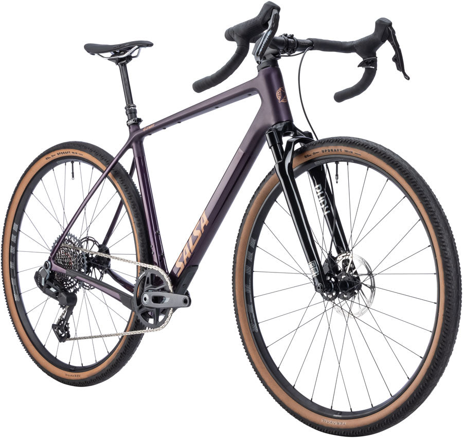 NEW Salsa Flyway C Rival XPLR AXS 13 SUS Gravel / All-Road Bike - 700c, Carbon, Blackberry, Small