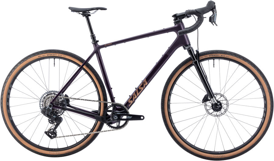 NEW DEMO Salsa Flyway C Rival XPLR AXS 13 SUS Bike - 700c, Carbon, Blackberry, Medium/Large, GRADE TEST