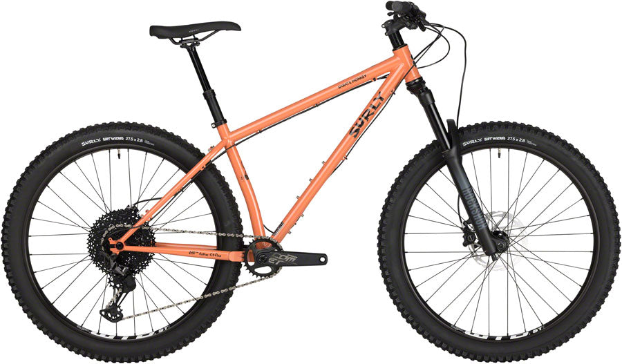 NEW* Surly Karate Monkey Front Suspension Bike - 27.5", Steel, Peach Salmon Sundae, Medium, GRADE A - LIKE NEW