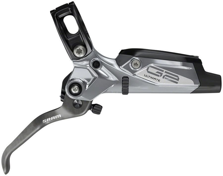 NEW SRAM G2 Ultimate Disc Brake and Lever - Front, Hydraulic, Post Mount, Carbon Lever, Titanium Hardware, Polar Grey Anodized, A2 - Around the Cycle