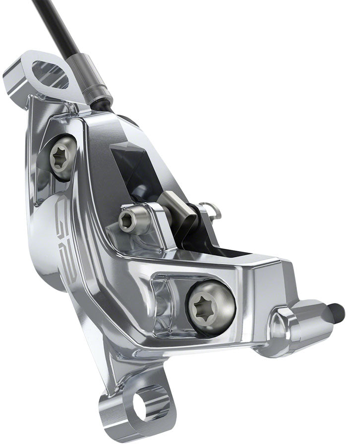 NEW SRAM G2 Ultimate Disc Brake and Lever - Rear, Hydraulic, Post Mount, Carbon Lever, Titanium Hardware, Polar Grey Anodized, A2 - Around the Cycle
