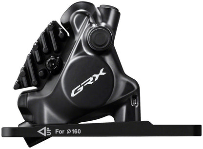 NEW Shimano GRX BR-RX820 Hydraulic Disc Brake Caliper - Front, Flat-Mount, W/Bracket for 140/160mm Rotor (Assembled for 160mm)