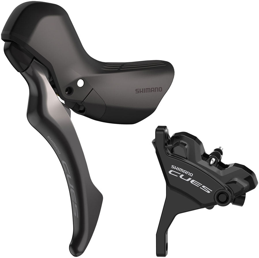 NEW Shimano CUES BL-U6030L/BR-U6030F Disc Brake and Lever - Front, Hydraulic, Flat Mount, Resin Pads - Around the Cycle