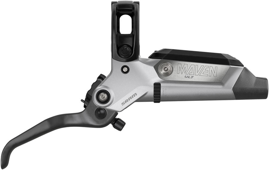 NEW SRAM Maven Ultimate Disc Brake and Lever - Front, Post Mount, 950mm Hose, 4-Piston, Carbon Lever Blade, Ti Hardware, Silver/Black, B1