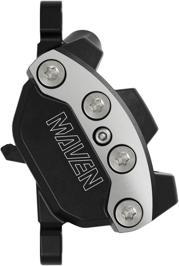 NEW SRAM Maven Ultimate Disc Brake and Lever - Front, Post Mount, 950mm Hose, 4-Piston, Carbon Lever Blade, Ti Hardware, Silver/Black, B1
