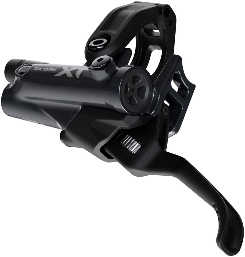 NEW Shimano Deore XT M8200 Disc Brake and Lever - Left/Front, Post Mount, 2-Piston Caliper, SM-BH90-SBM Hose, Fin Metal Pads, Black - Around the Cycle