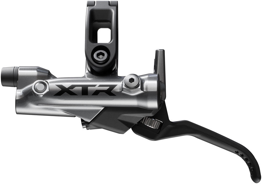 NEW Shimano XTR BR-M9200 Disc Brake and BL-M9220 Lever - Left/Front, Post Mount, 2-Piston Caliper, SM-BH90-SS Hose, Metal Pads, Gray - Around the Cycle