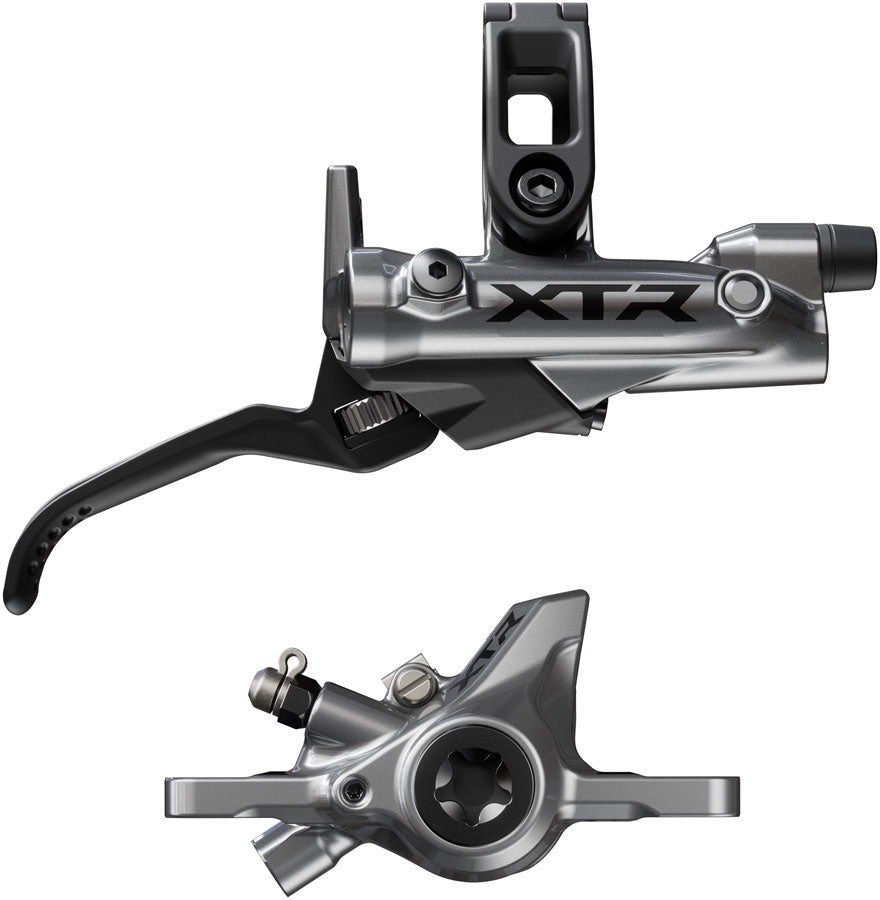 NEW Shimano XTR BR-M9200 Disc Brake and BL-M9220 Lever - Right/Rear, Post Mount, 2-Piston Caliper, SM-BH90-SS Hose, Metal Pads, Gray - Around the Cycle