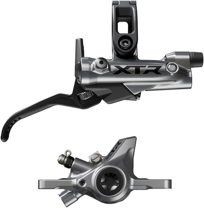 NEW Shimano XTR BR-M9200 Disc Brake and BL-M9220 Lever - Right/Rear, Post Mount, 2-Piston Caliper, SM-BH90-SS Hose, Metal Pads, Gray - Around the Cycle