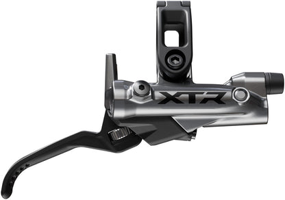 NEW Shimano XTR M9220 Enduro Disc Brake and Lever - Right/Rear, Post Mount, 4-Piston Caliper, SM-BH90-SBM Hose, Finned Metal Pads, Gray - Around the Cycle