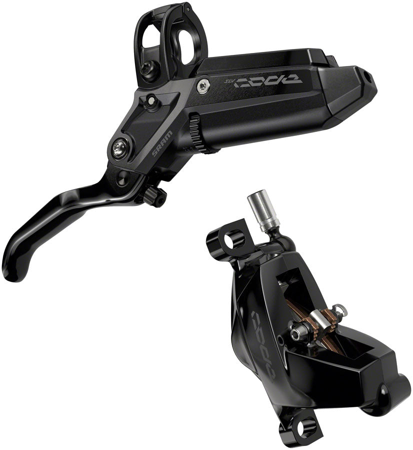 NEW SRAM Code Silver Stealth Disc Brake and Lever - Front, Post Mount, 4-Piston, Aluminum Lever, SS Hardware, Black, C1 - Around the Cycle