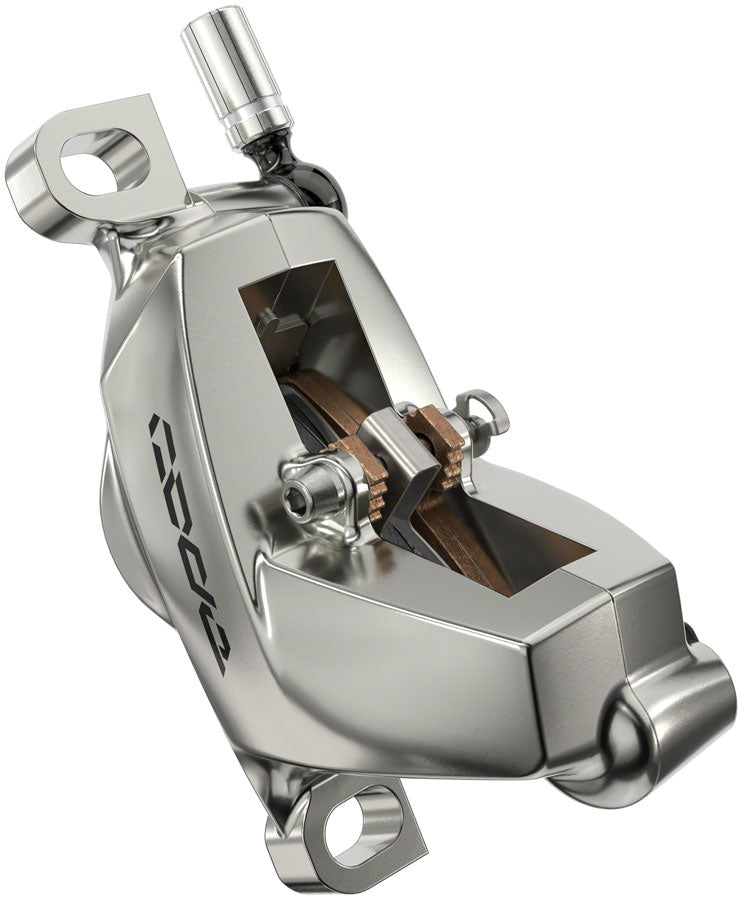 SRAM Code Ultimate Stealth Disc Brake and Lever - Rear, Post Mount, 4-Piston, Carbon Lever, Titanium Hardware, Black/Silver, C1
