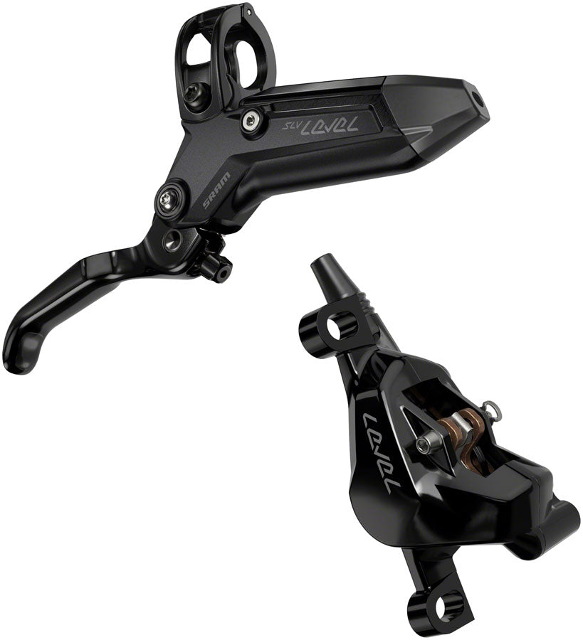NEW SRAM Level Silver Stealth Disc Brake and Lever - Rear, Post Mount, 2-Piston, Aluminum Lever, SS Hardware, Black, C1 - Around the Cycle