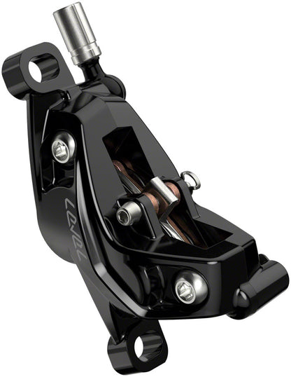 NEW SRAM Level Silver Stealth Disc Brake and Lever - Rear, Post Mount, 4-Piston, Aluminum Lever, SS Hardware, Black, C1 - Around the Cycle